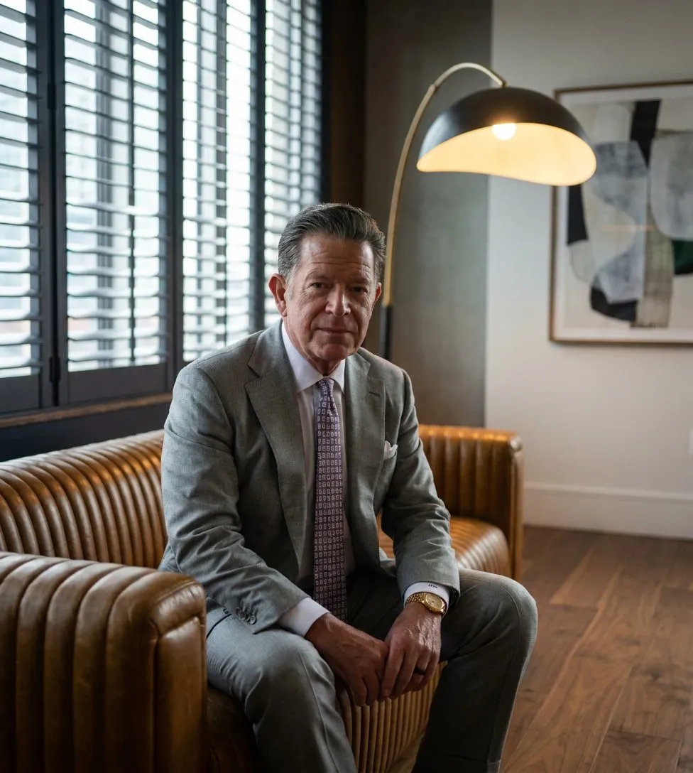 Dan Cogdell seated in the firm's study