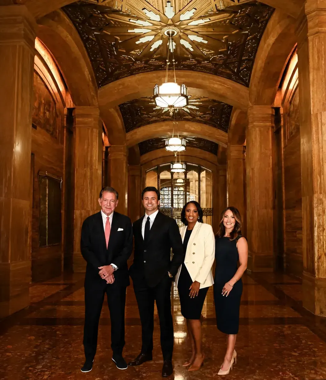 The Cogdell Law Firm team in a courthouse corridor